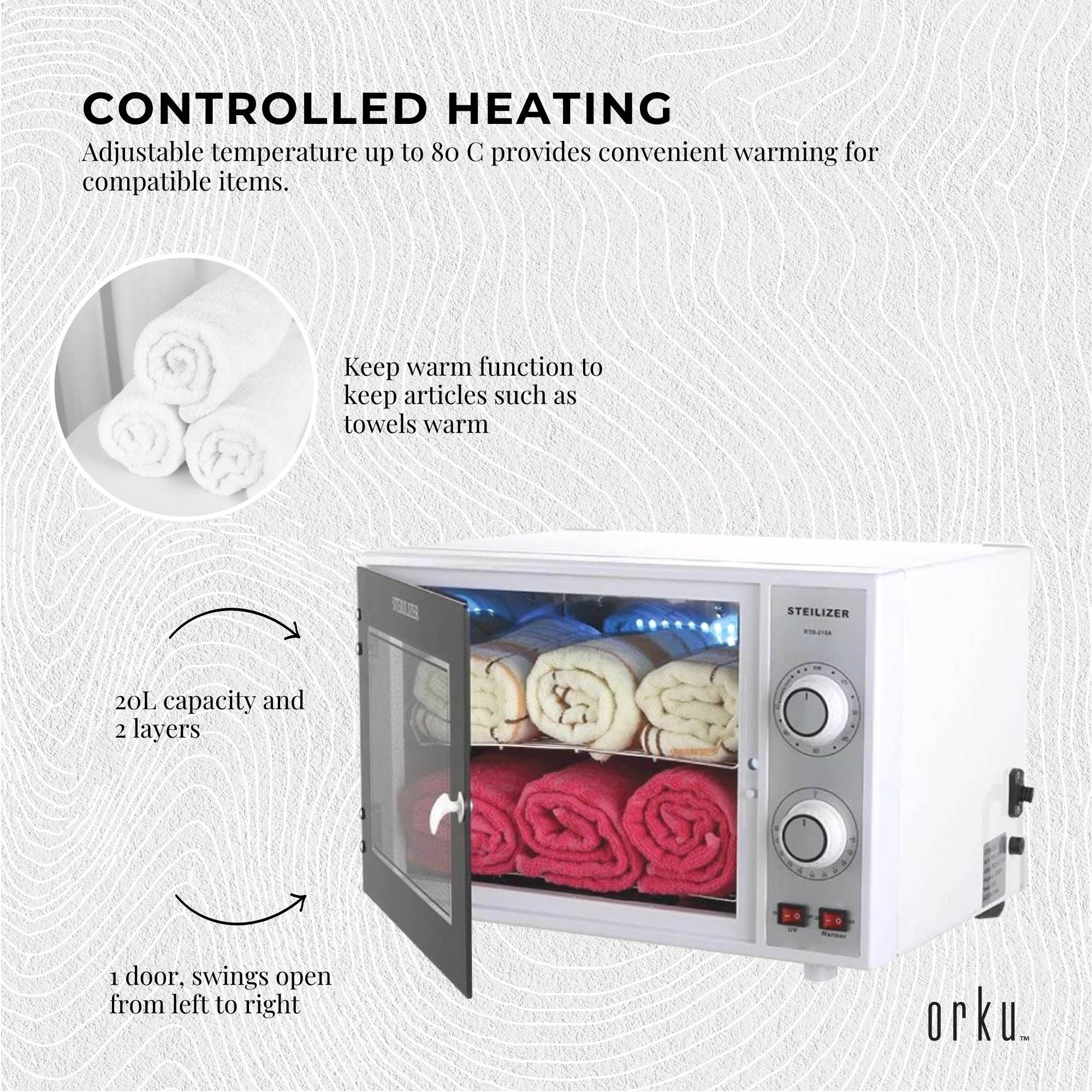 Orku 20L UV Disinfection Cabinet for Salon Beauty Nail Tool Storage โ image 5
