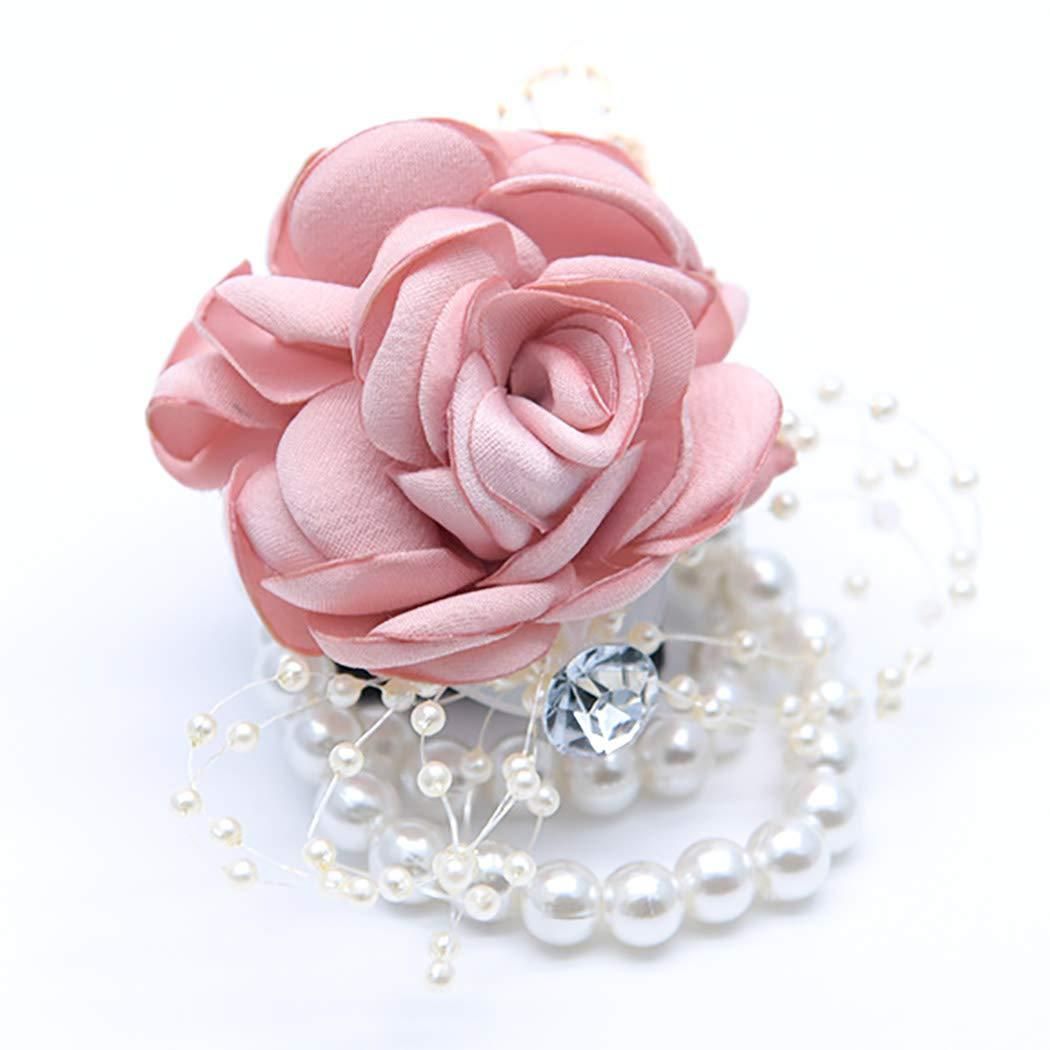Wedding Bridal Bust Bridesmaids Pearl Leaves Wrist Flowers Party Ball Handmade Flowers Bridal Ladies Wedding Accessories — image 3