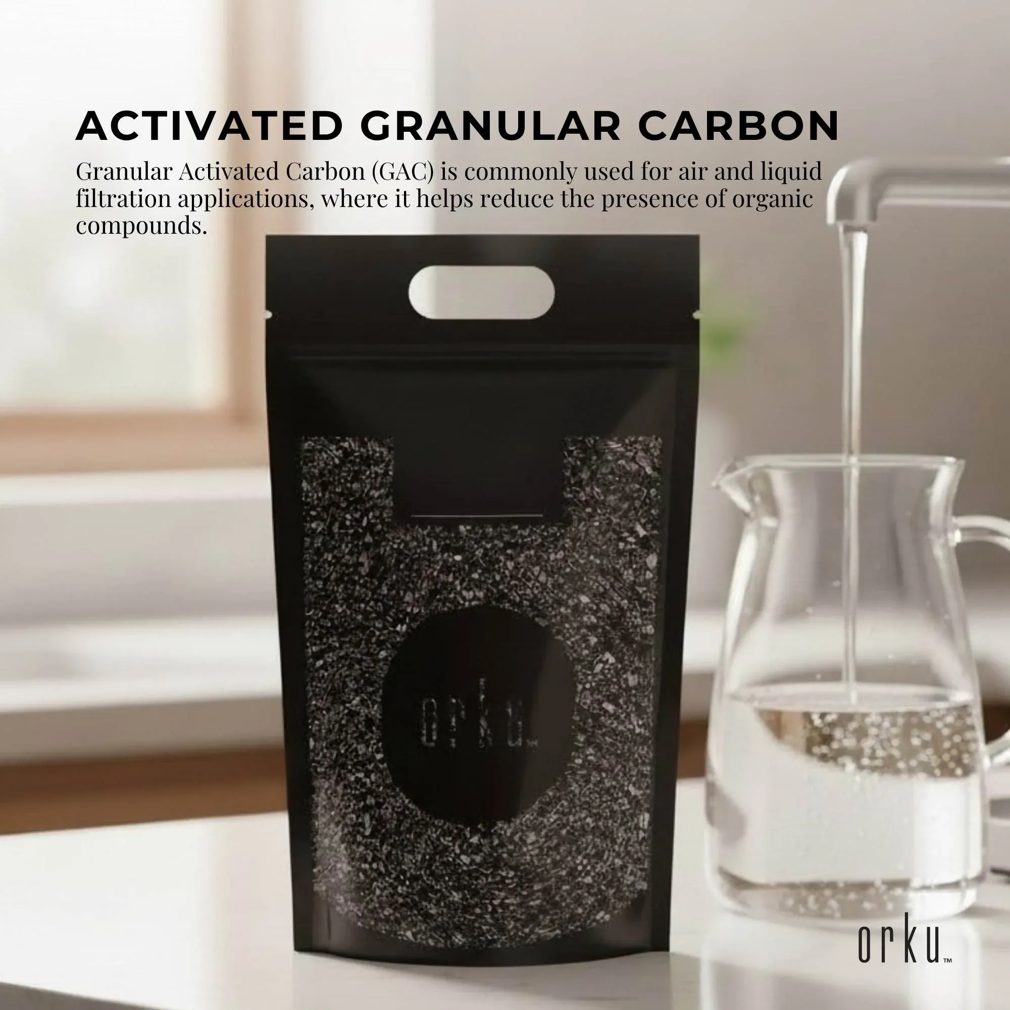 Orku Bulk 10Kg Granular Activated Carbon GAC Coconut Shell Charcoal Filtration โ image 2