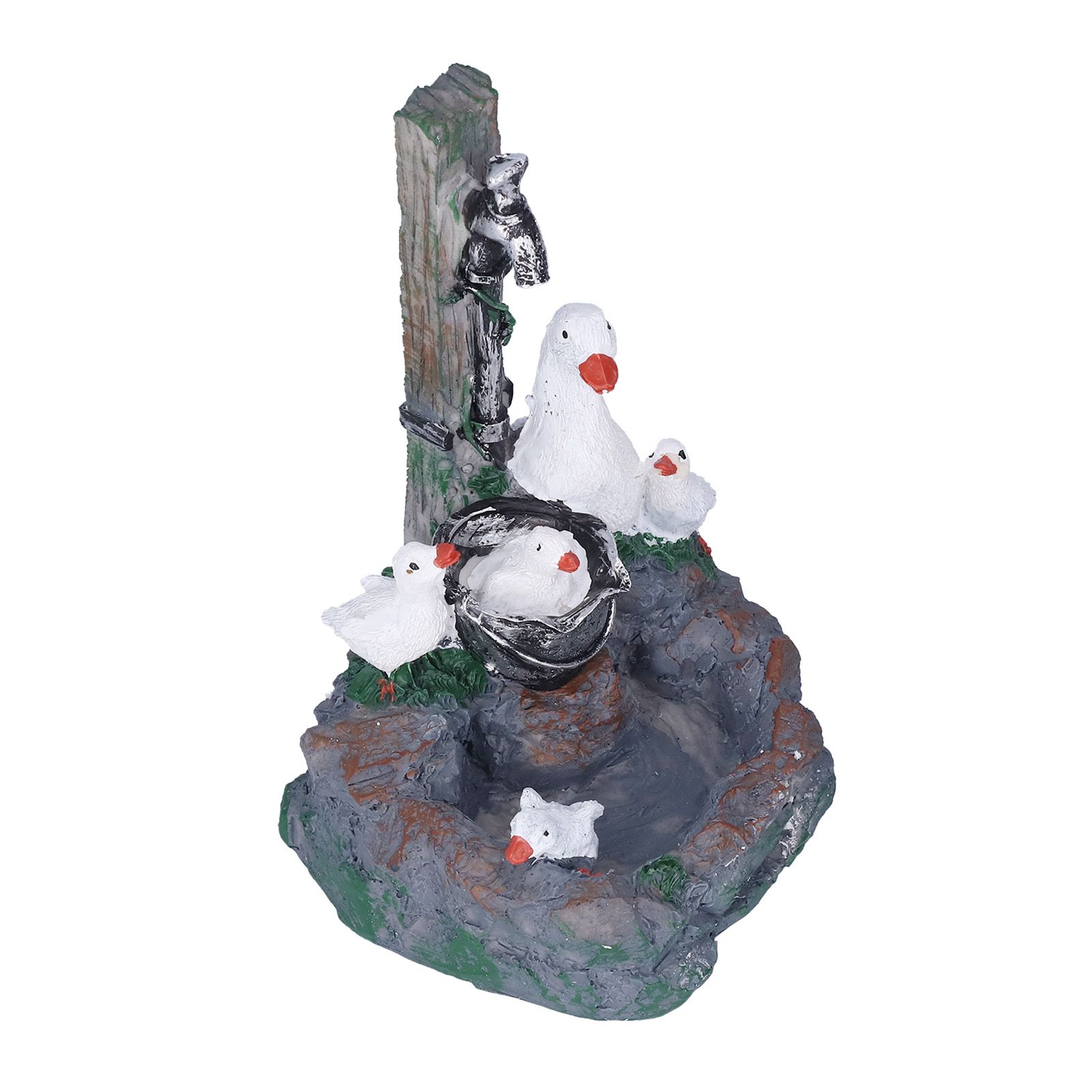 Garden Duck Family Statue Originality Resin Sculpture Ornament Decoration for Yard Patio Fountain Garden — image 3