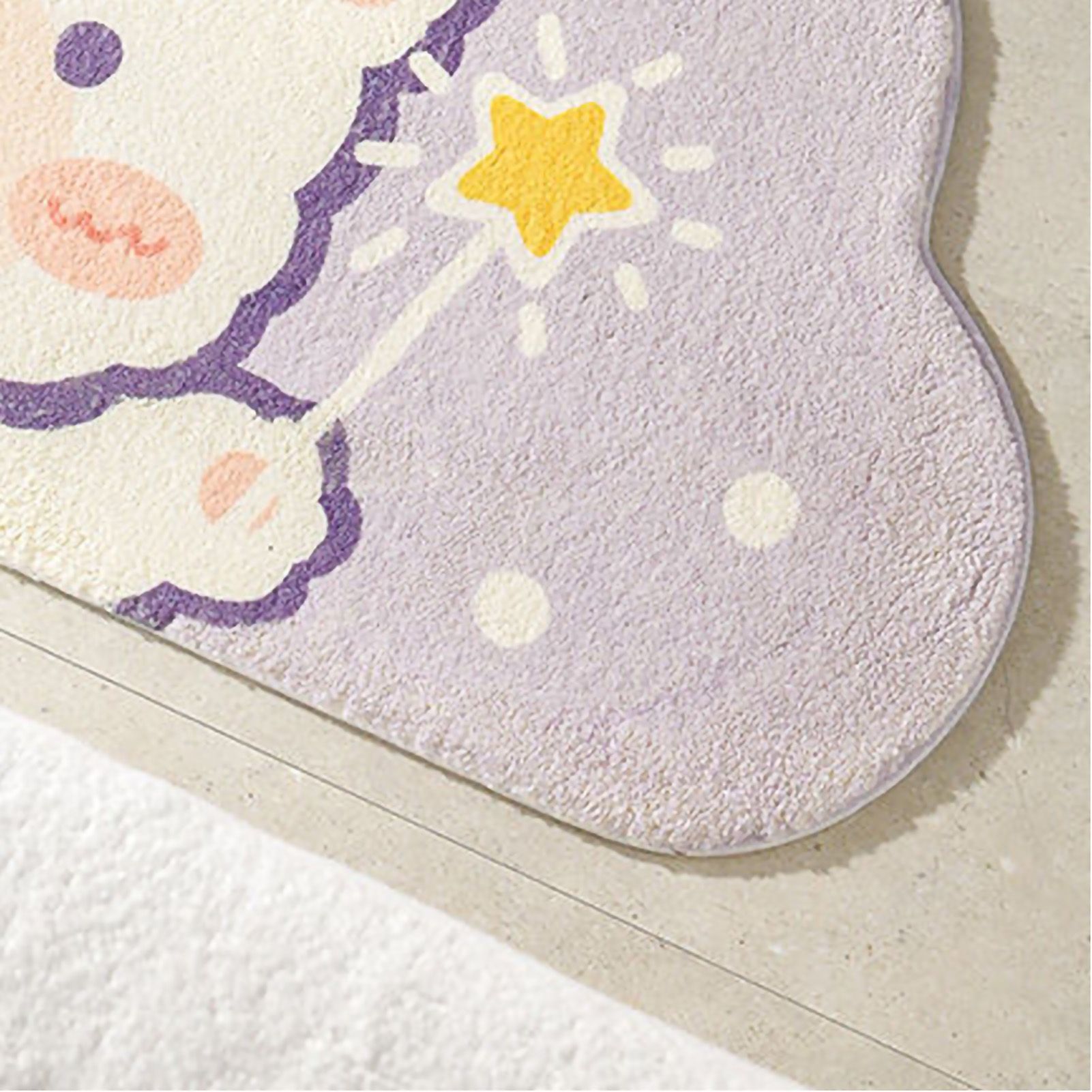 Cute Bathroom Mat Minimalist Water Absorption Skid Resistant Bath Quick Dry Floor Mat for Home Light Up Bear 50 × 80cm / 19.7 × 31.5in — image 3