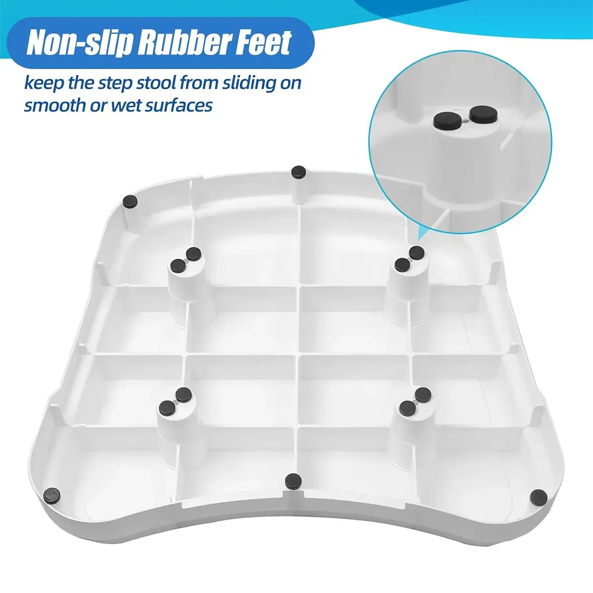 Stackable Bathroom Footstool Shower Seat Anti-Slip Durable Safe — image 4