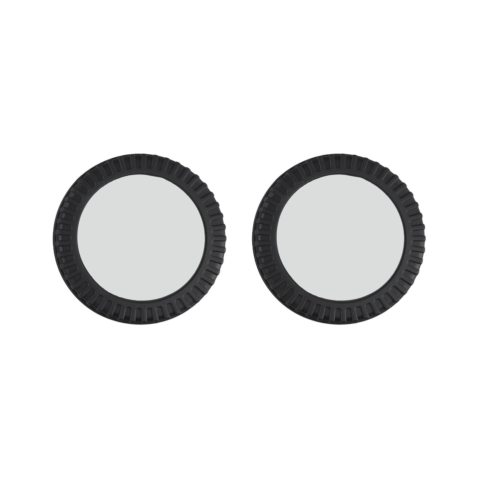 2Pcs/Set Grill Wheels Replacement Parts 170/177mm 7 Inch BBQ Grill Wheel Barbecue Grills Kitchen Garden Plastic Black black+white wheel cover — image 2