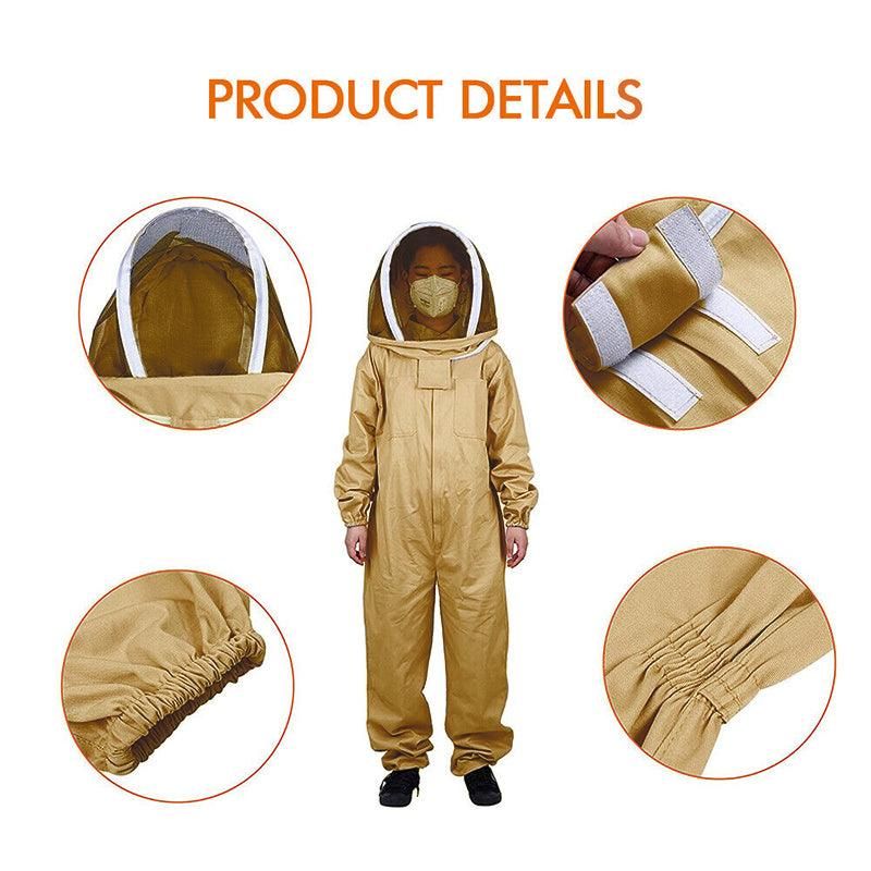 Full Beekeeping Suit Bee Suit Heavy Duty Leather Ventilated Keeping Gloves - XL with Gloves — image 5