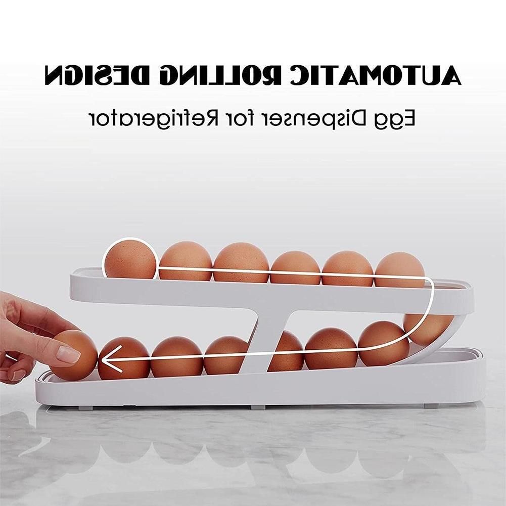 Egg Dispenser, Space-Saving Rolling Eggs Dispenser and Organizer for Refrigerator Storage plastic that’s durable and easy to clean — image 3