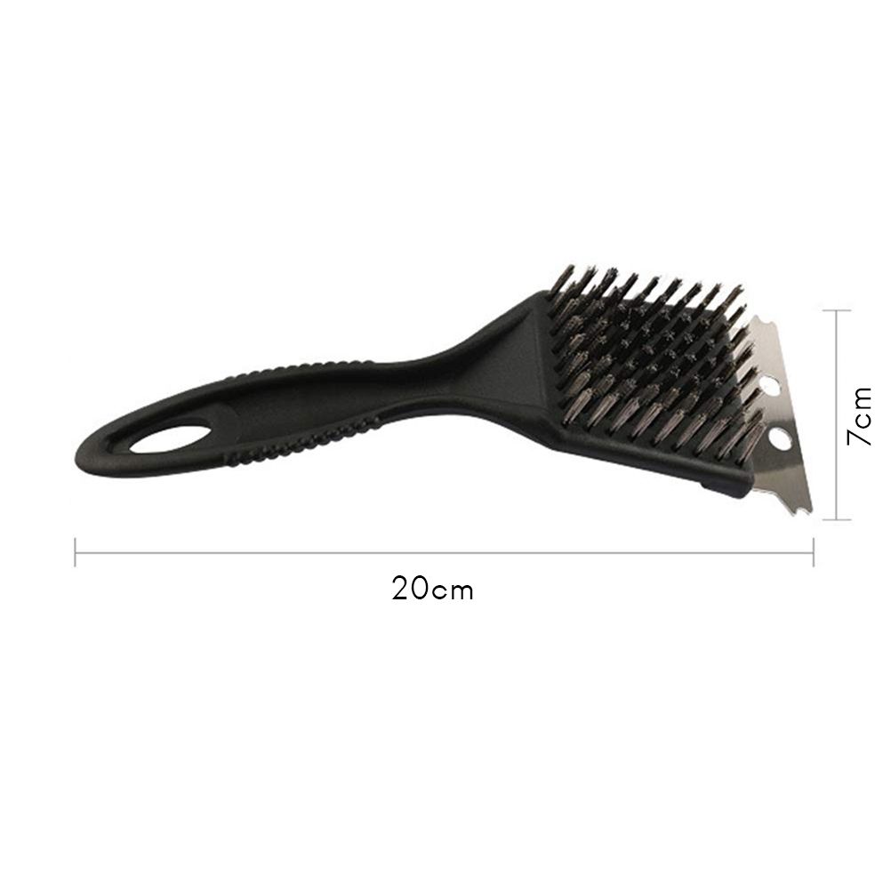 2Pcs BBQ Grill Brushes Stainless Steel Bristles Cleaning Brushes Barbecue Grill Brushes Scrapers — image 2