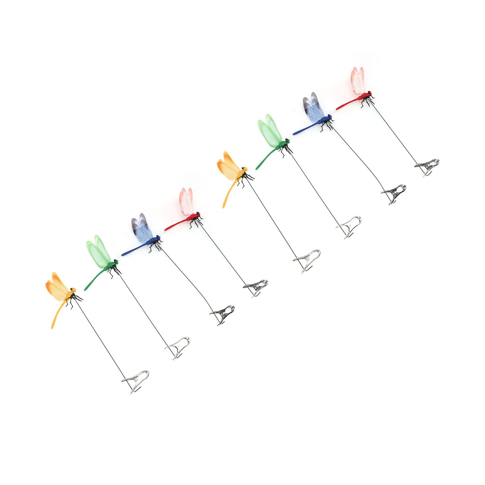 8PCS Fake Dragonfly Clip Waterproof Outdoor 3D Dragonfly Garden Decorative Clips Home Patio Ornaments Crafts โ image 2