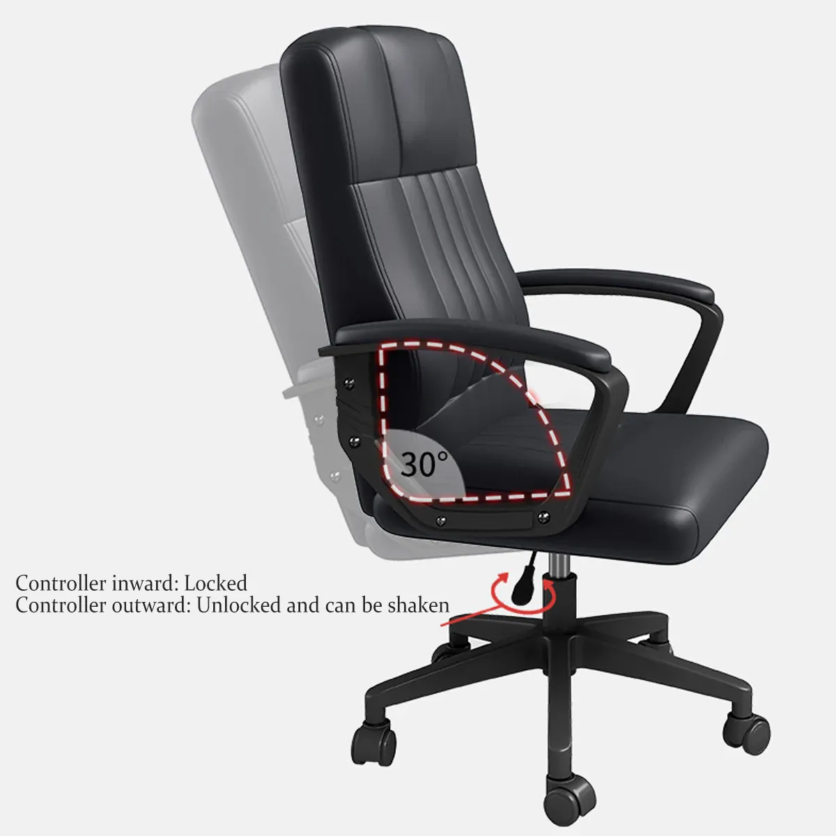 Swivel Office Chair Adjustable Height Padded Seat Computer Chair With Wheels โ image 5