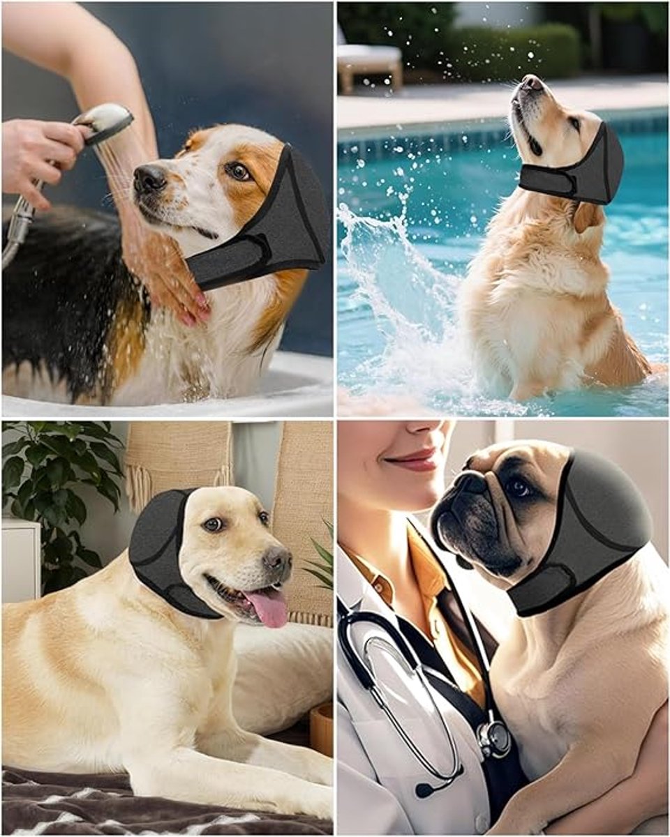 Dog Earmuffs - Noise-dampening Earmuffs - Comfortable Headband - Shockproof - Lightning Protection - Waterproof - L — image 4