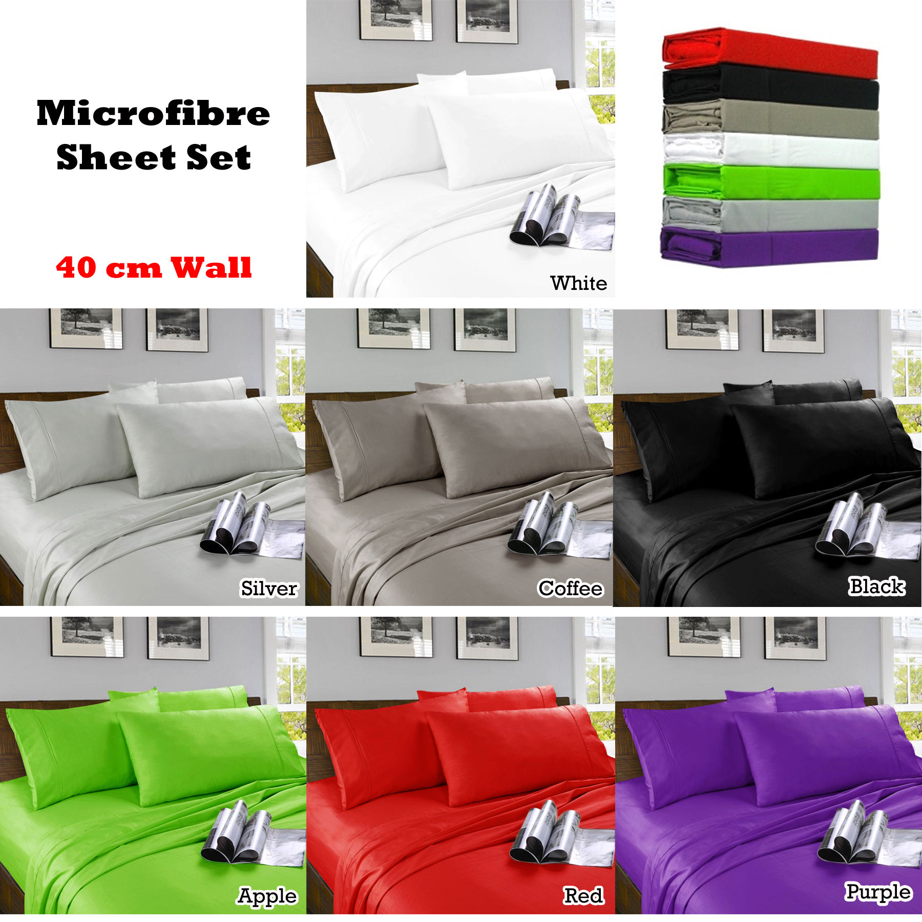 Kingtex Microfibre Sheet Set Coffee Double โ image 2