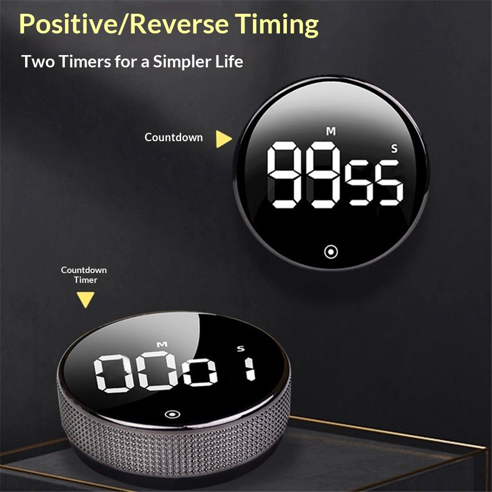 Digital Kitchen Timers, Visual timers Large LED Display Magnetic Countdown Countup Timer for Classroom Cooking Fitness Baking Studying Teaching, Easy for Kids — image 4