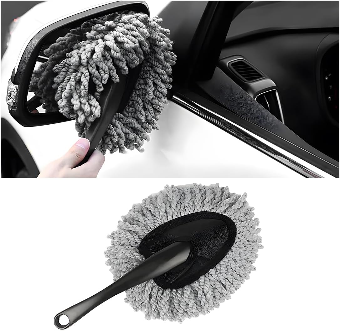 Car Dash Duster Brush, Super Soft Microfiber Multi-Functional Car Cleaning Brush, Scratch Free Dash Dusting Tool with a Anti-Skid Handle for Vehicle Home