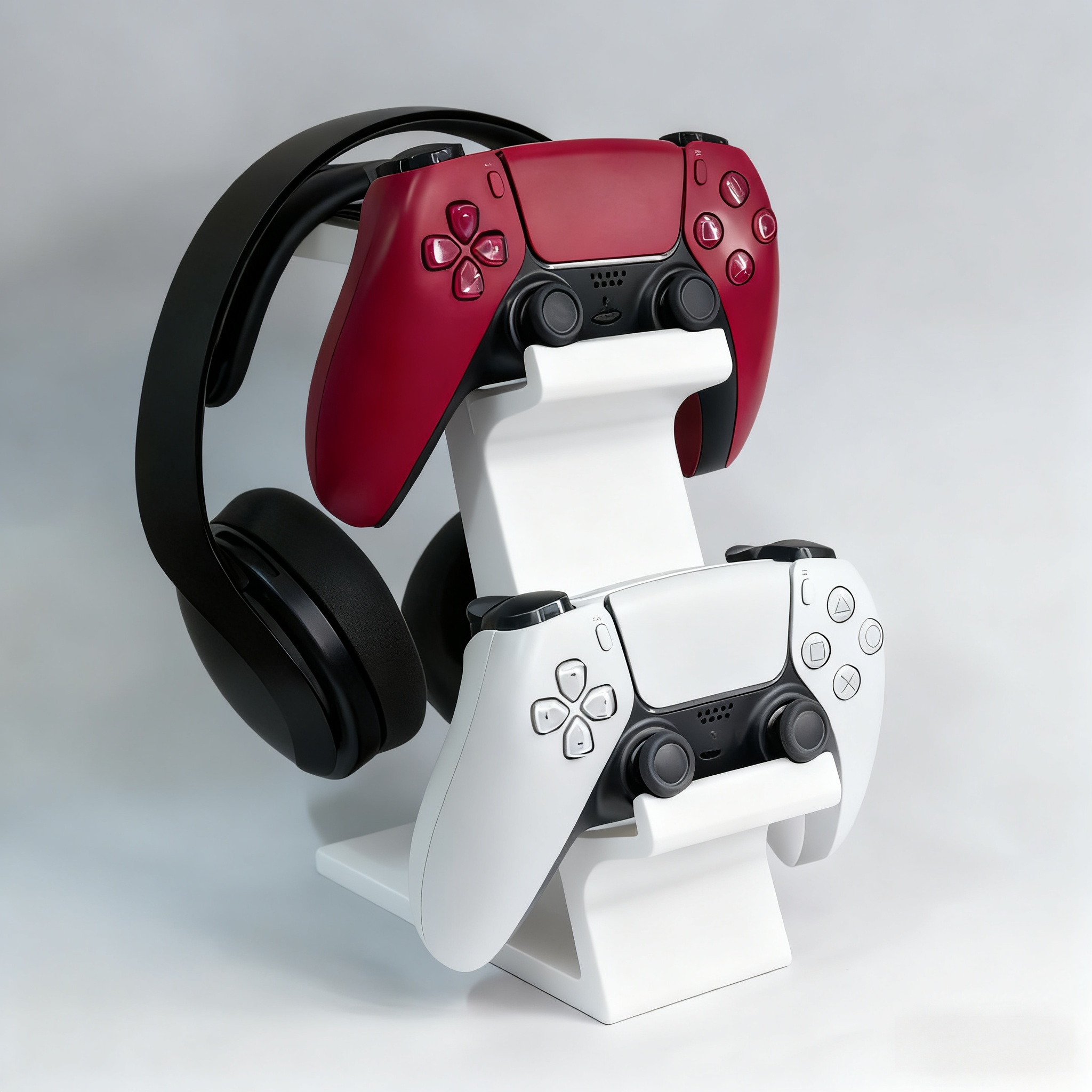 ORANGE 3-in-1 PS5 and Xbox Controller Stand – Compatible with PlayStation 5/Xbox Consoles. A gaming desktop organizer with a headphone hanger, non-charging — image 6