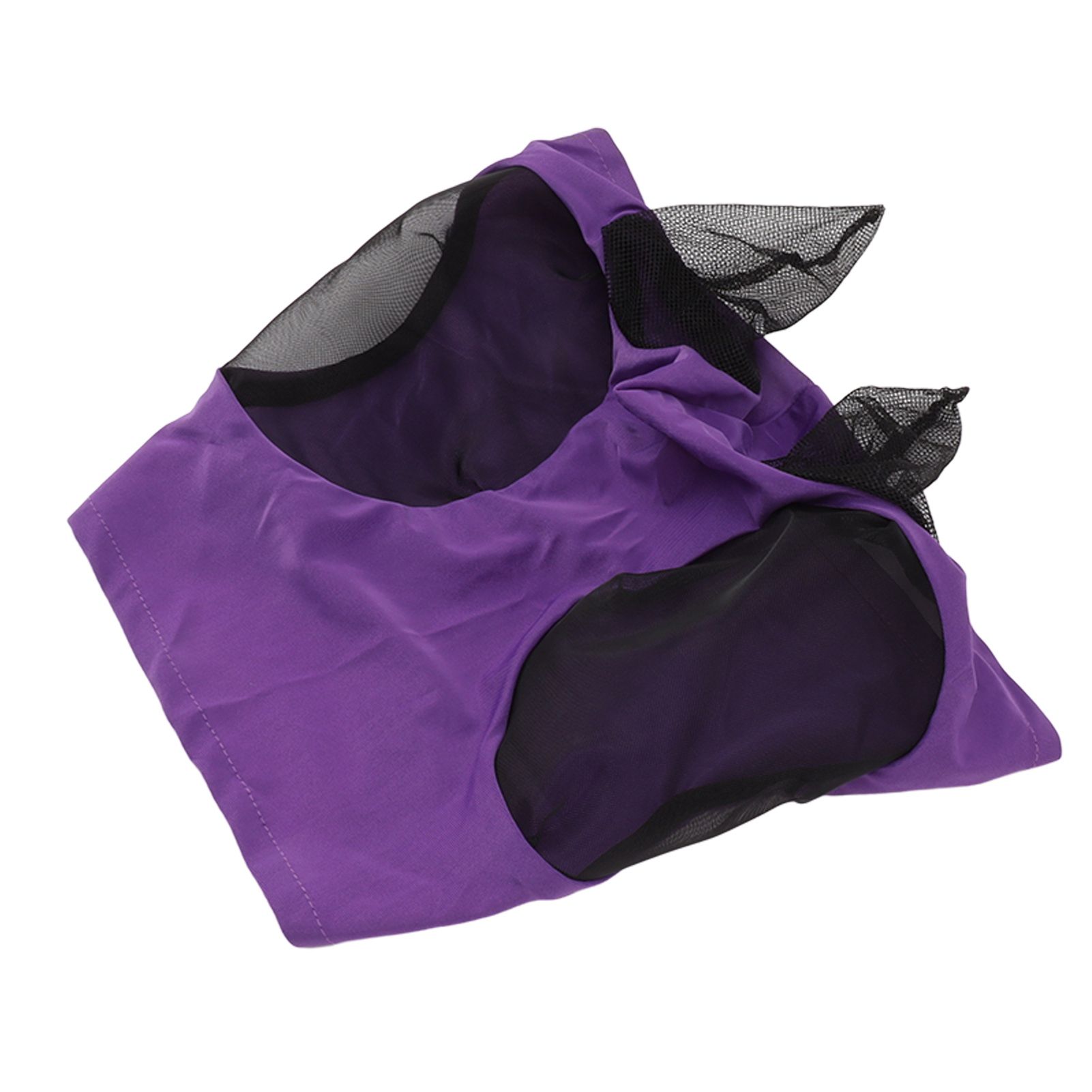 Horse Mesh Fly Mask Breathable Elastic Horse Face Mask with Ears Protection Riding Equestrian Equipment Purple — image 5