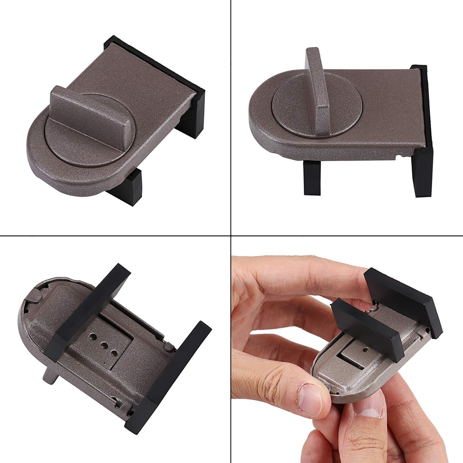 4 Pack Sliding Window Locks, Window Security Locks Adjustable Window Stoppers Anti Theft Door Frame Stop Bars for Child Safety — image 3