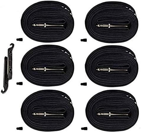 (6-Pack 700 × 20-25C Road Bike Replacement Inner Tubes Presta Valve 42mm for Road Bikes with Tire Size of 700c x 20, 23, and 25 (6 Inner Tubes with 2 Tire — image 2