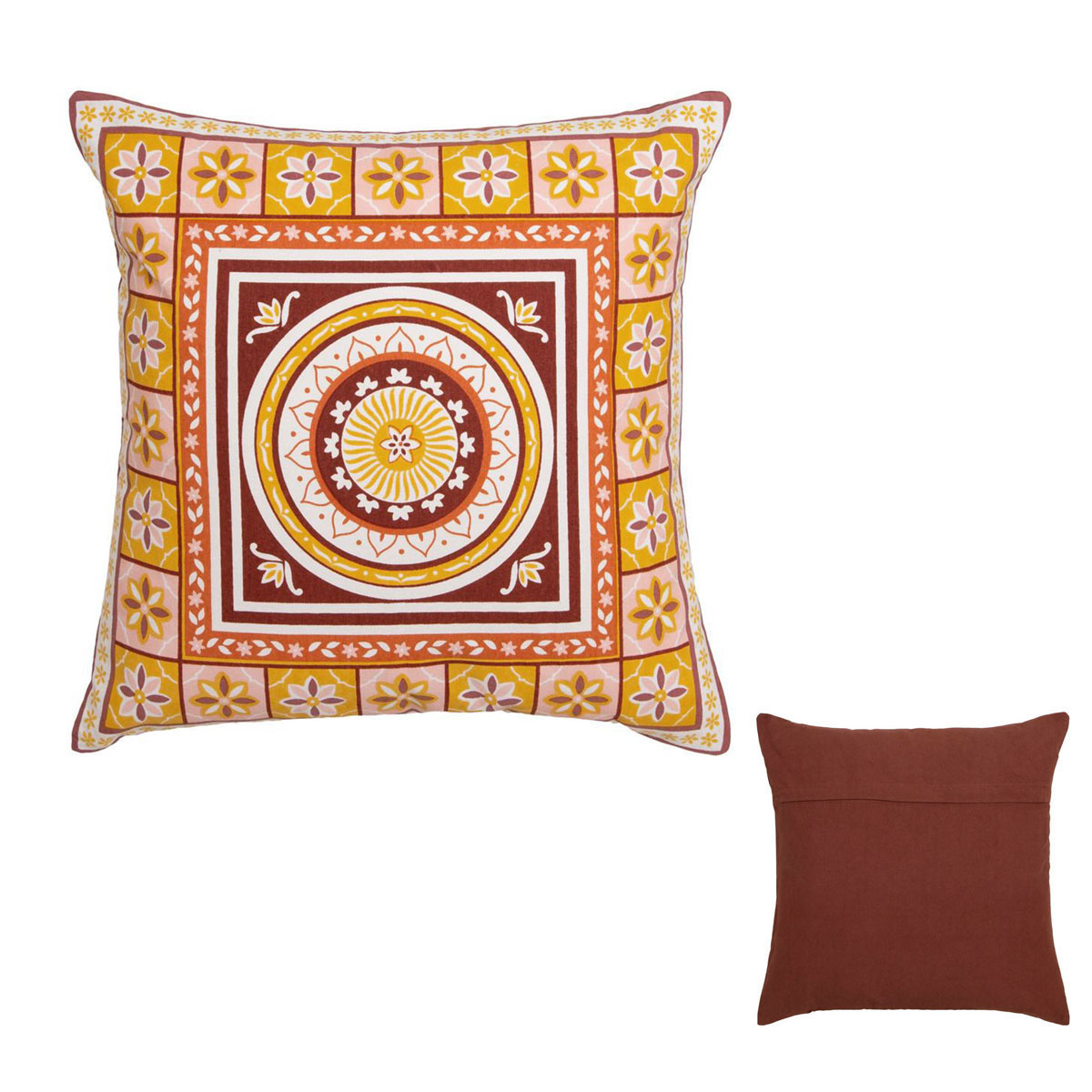 J Elliot Home Kasbah Luxury Filled Cushion 50 × 50cm Pink