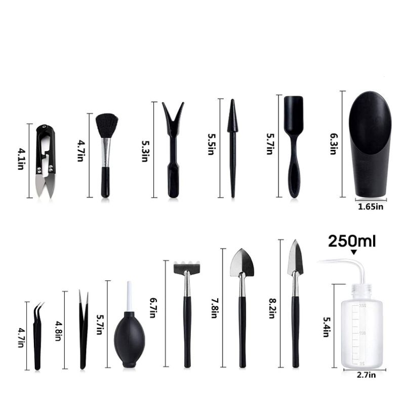 Succulent Tools, 13 Pcs Mini Garden Tool Set, Transplanting Tools Set,Succulent Care kit for Succulent Miniature Gardening Plant — image 2