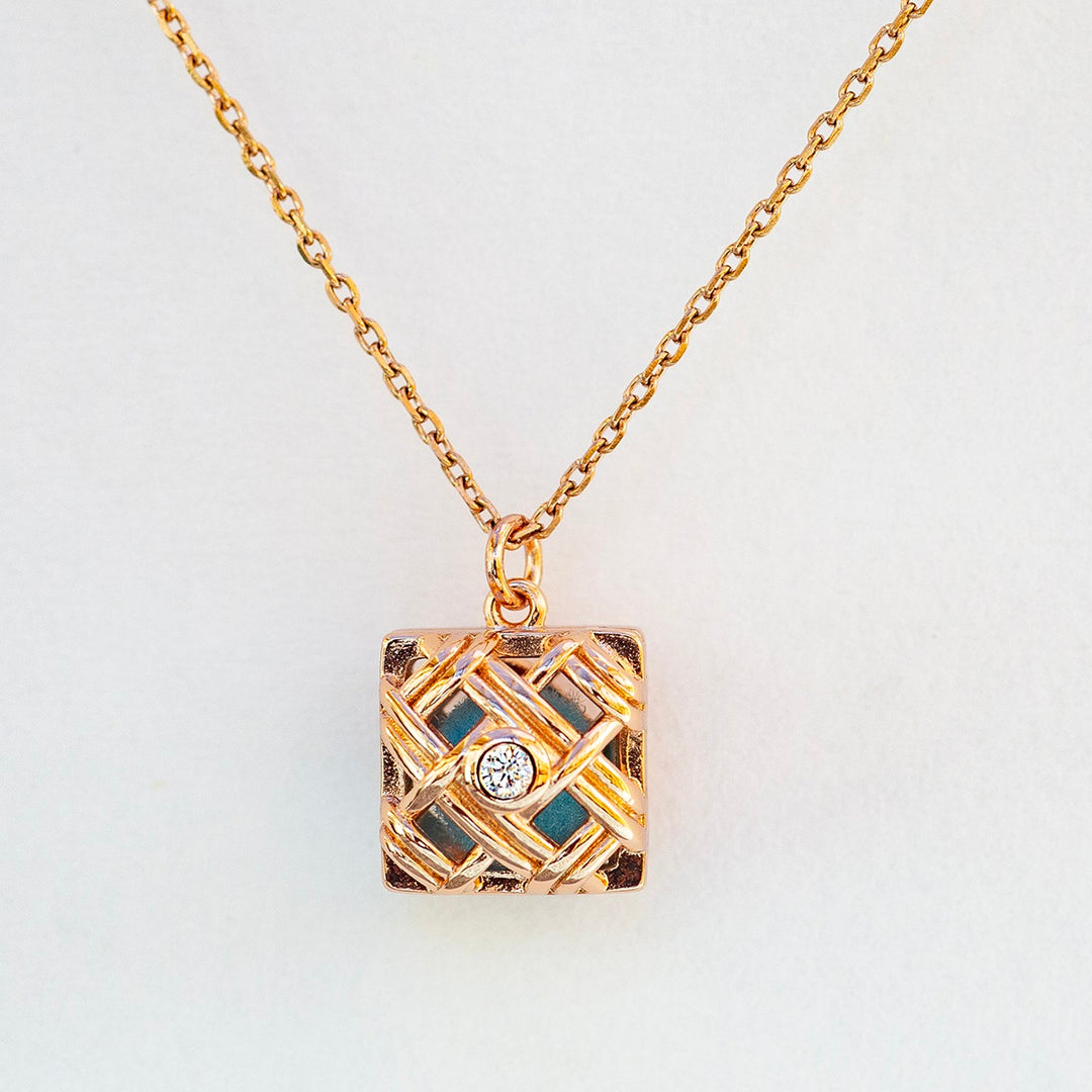 Gift Box - Chest Rose Gold Aroma Necklace + Purify Oil Blend โ image 2