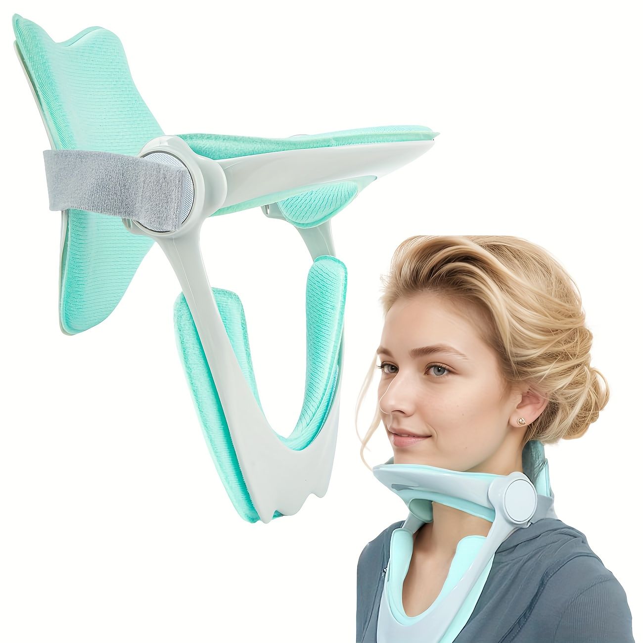 1pc Home Adjustable Neck Support, Ergonomic Design, Breathable And Comfortable, Adjustable Shoulder Straps for Enhanced Back Support, Ideal Gift for Adults — image 2