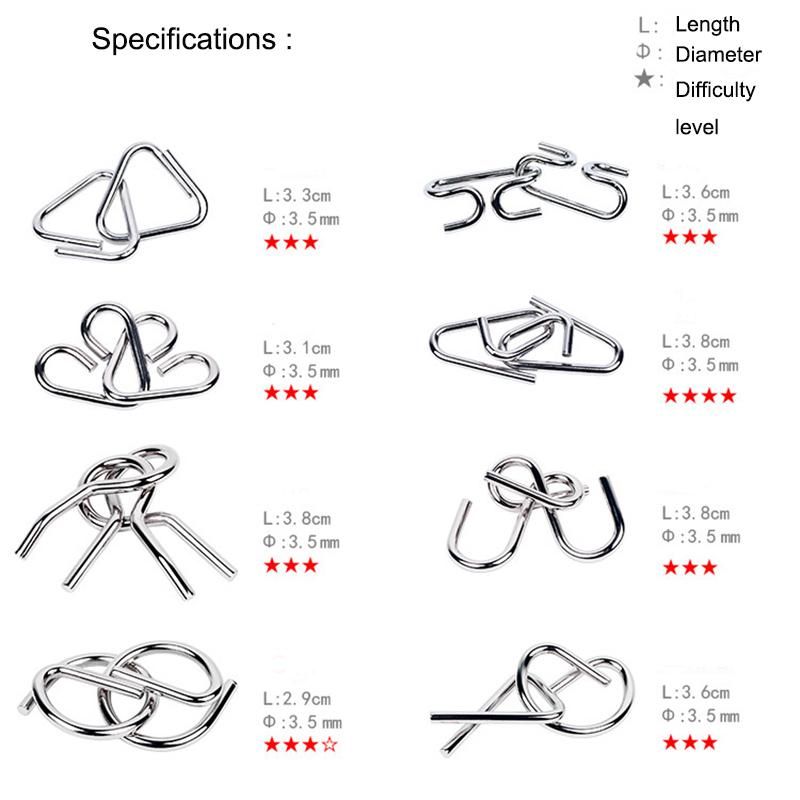 Blue Metal Puzzle Brain Teaser for Brain Training — image 2