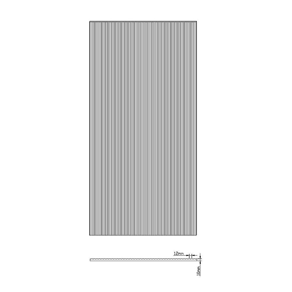 120cm Reeded Glass Shower Screen with Chrome F-Brackets and Square Pole โ image 5