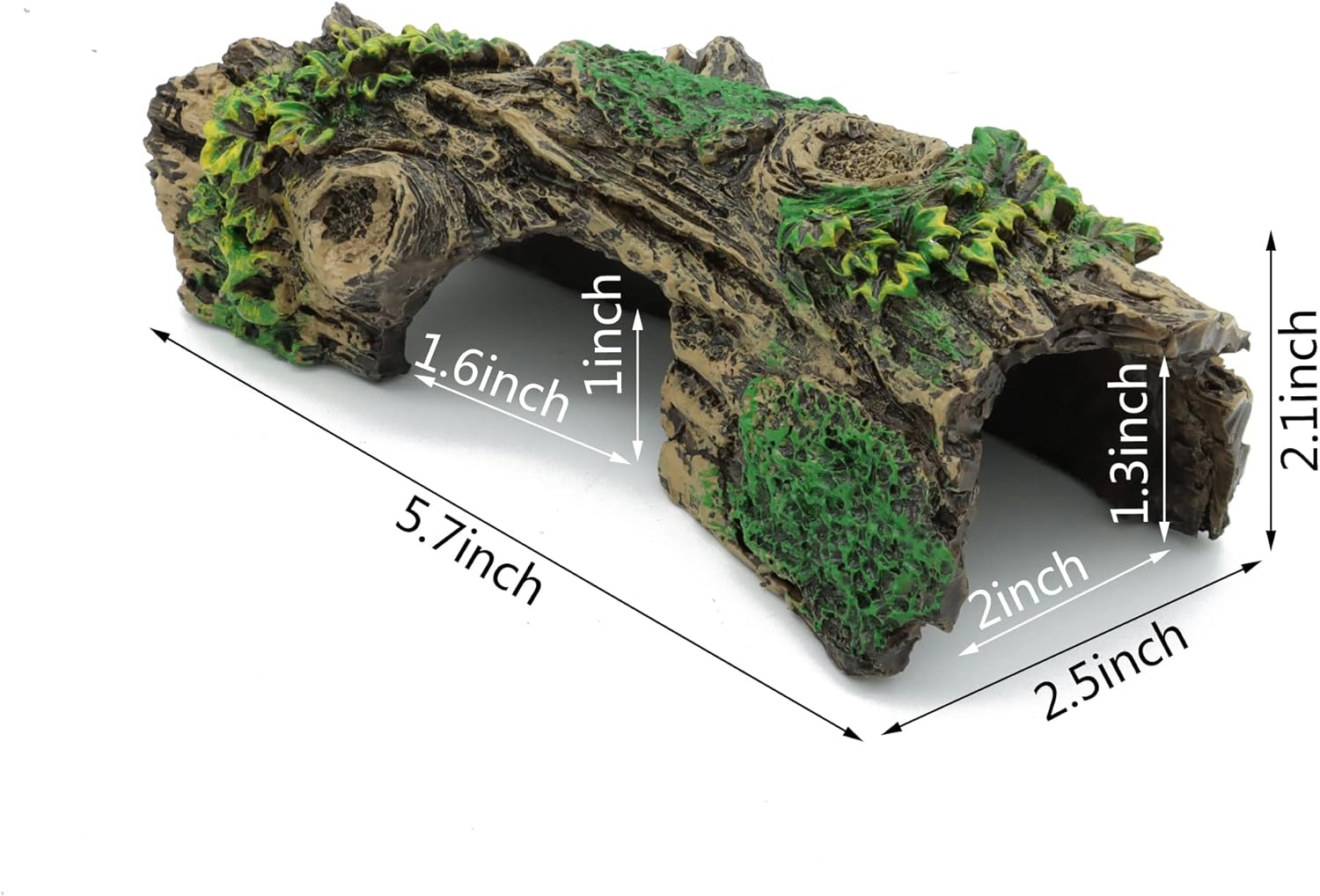 Aquarium Decorations Resin Hollow Tree Trunk Ornament, Bettas House Cave Wood House Decor for Fish Tank (HS-SP207) โ image 2