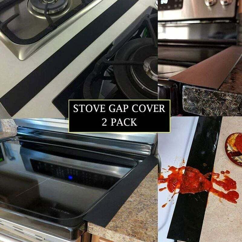 2 Pack 25''/63Cm Kitchen Countertop Edging Strips, Silicone Stove Counter Gap Cover, Long Filler Seal For Sealing — image 3