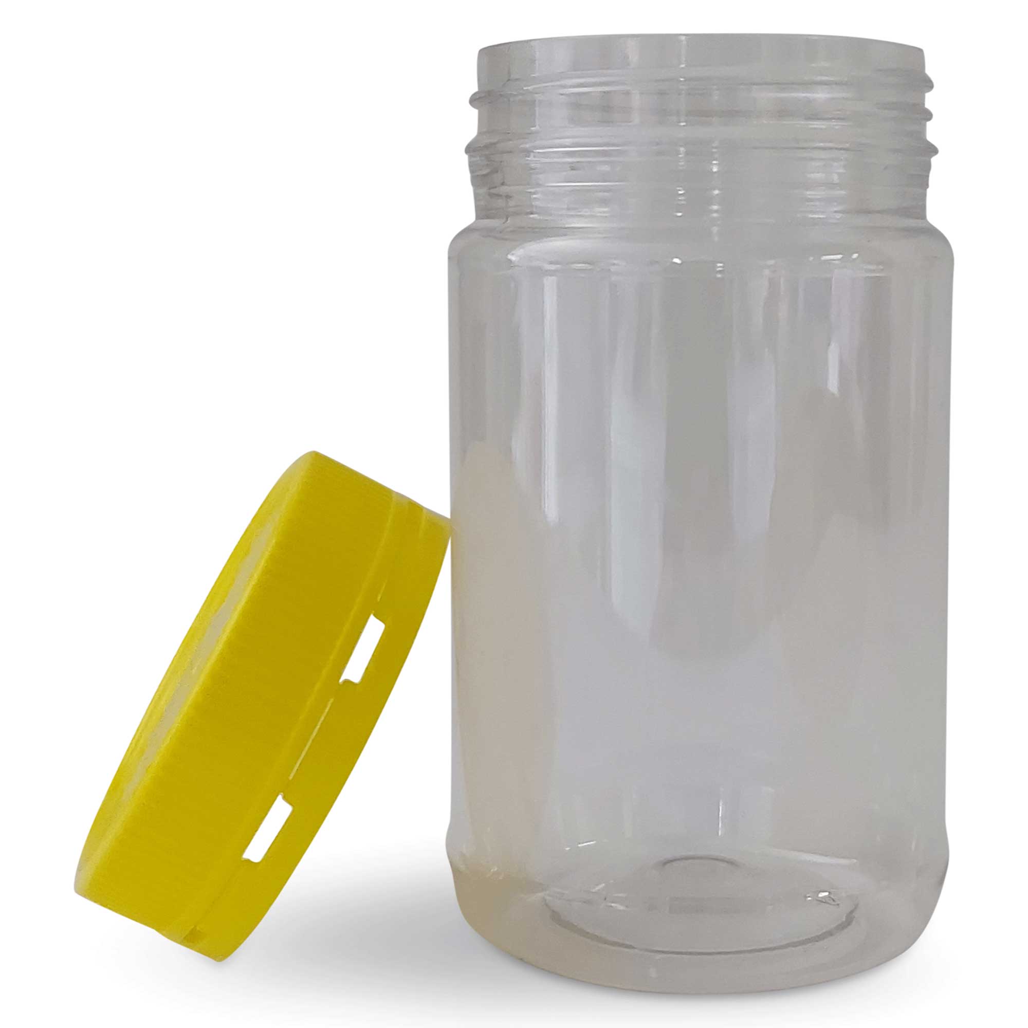 10x 500g Plastic Honey Jars + Lids - Round Clear Food Grade Packaging Containers — image 2