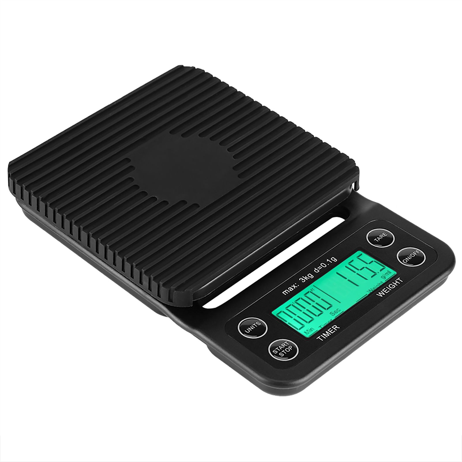 3KG/0.1g Electronic Digital Kitchen Food Scale Drip Coffee Weighing with Timer(Green Backlight) โ image 4