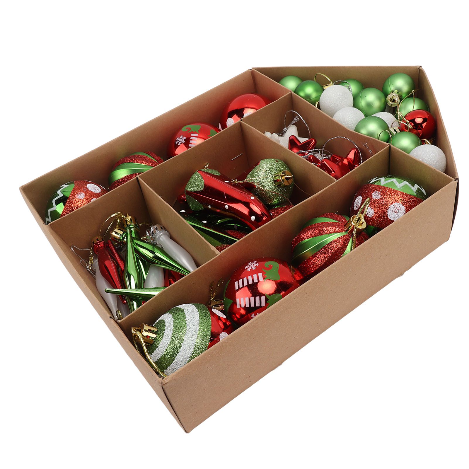 Christmas Tree Ornaments Assorted Set Lightweight Electroplated Christmas Tree Hanging Balls Pendants Set for Home Garden D โ image 4