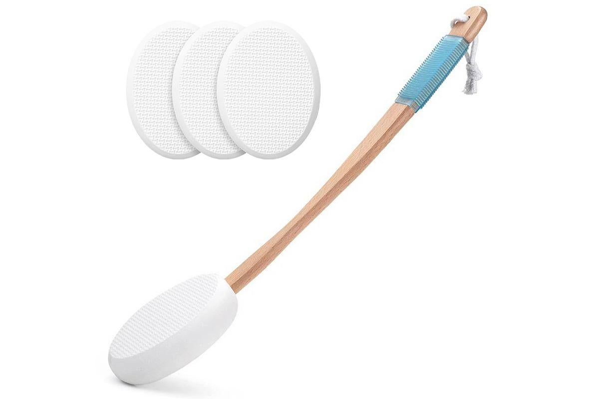Back and Foot Lotion Applicator with 4 Replacement Pads Sunscreen Applicator Tool - White โ image 3