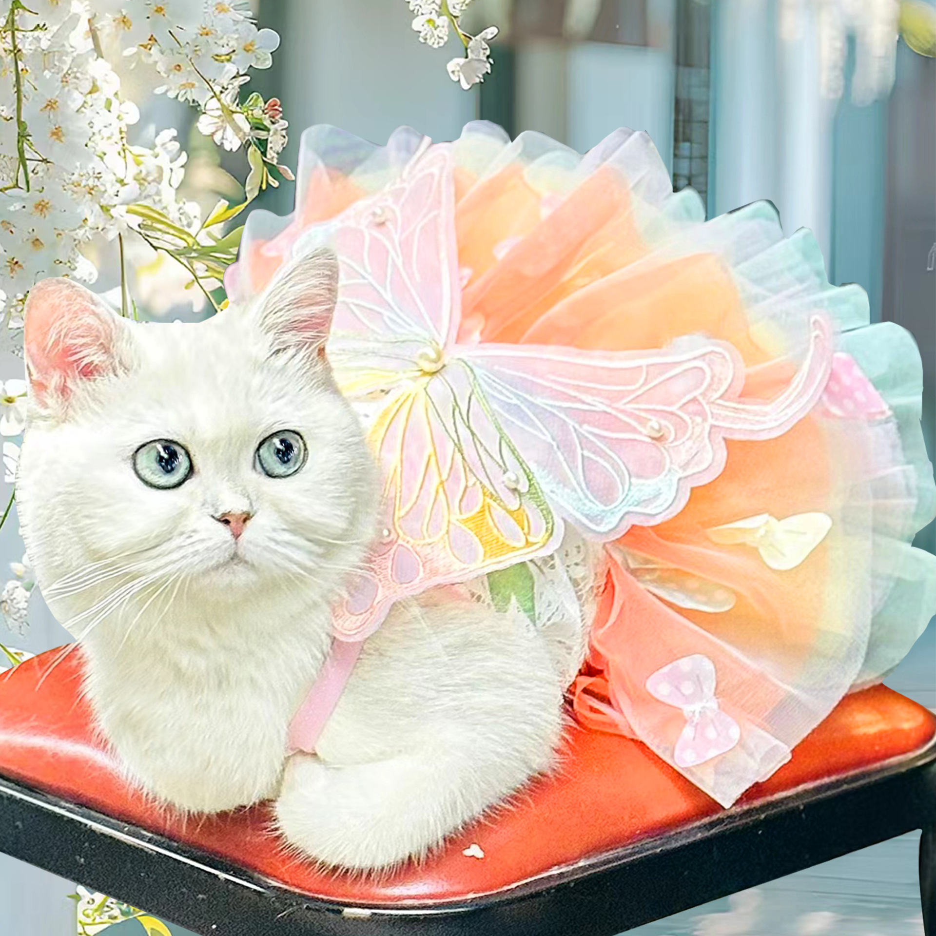 Butterfly Tutu Dress for Dogs & Cats - Summer Pet Princess Gown with Lace Wings and Layered Tulle Skirt(3XL) — image 3