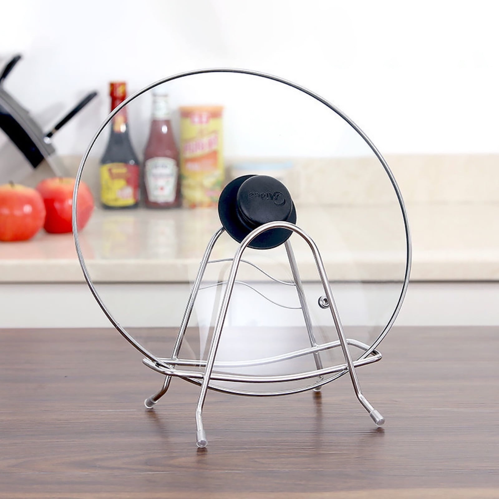 Eewia Rack Clearance! Stainless Steel Cutting Board Rack Household Pot Cover Rack Sitting Kitchen Chopping Board Shelving Sticky Board Cutting Board Rack โ image 6