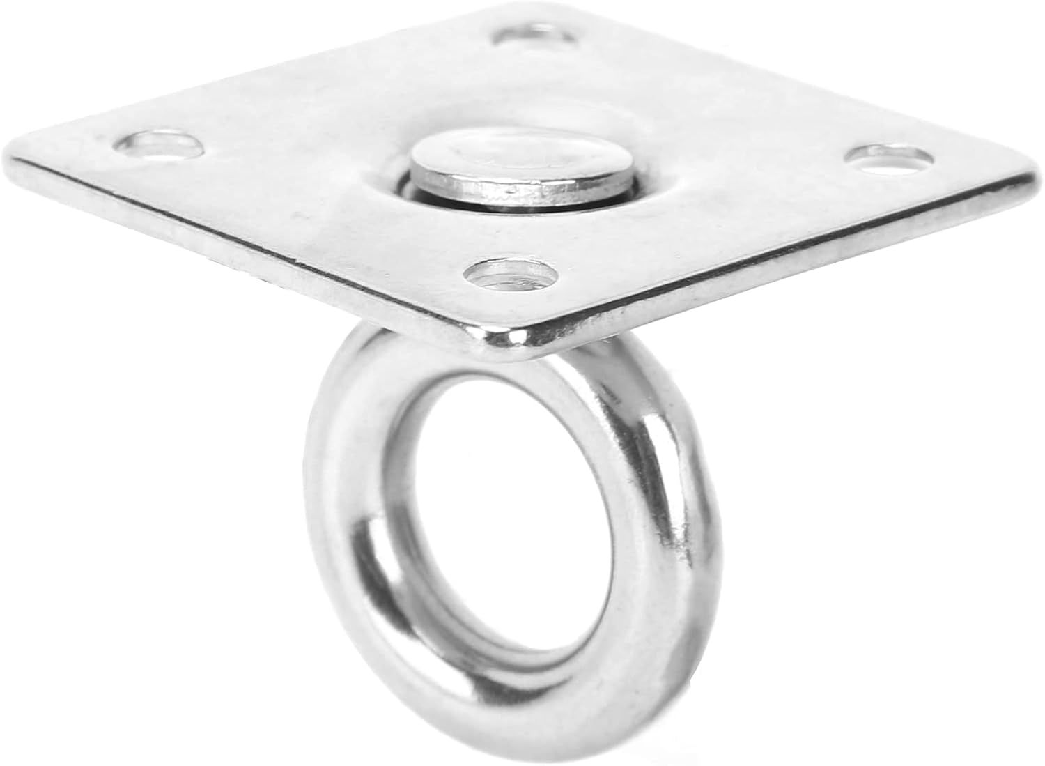 3pcs Stainless Steel Fixed Eye Plate Hooks for Ceiling and Wall Mounting Square Shaped Clip for Hammocks Heavy Duty Metal Suspension Hanger(6mm) — image 4