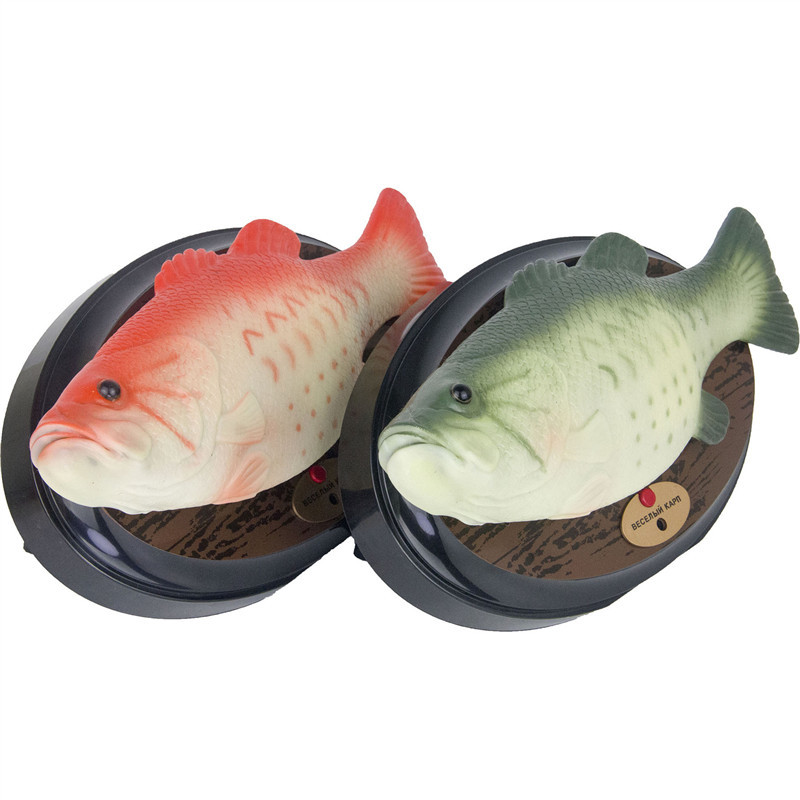 Singing Fish Decoration - Green with Square Base — image 4