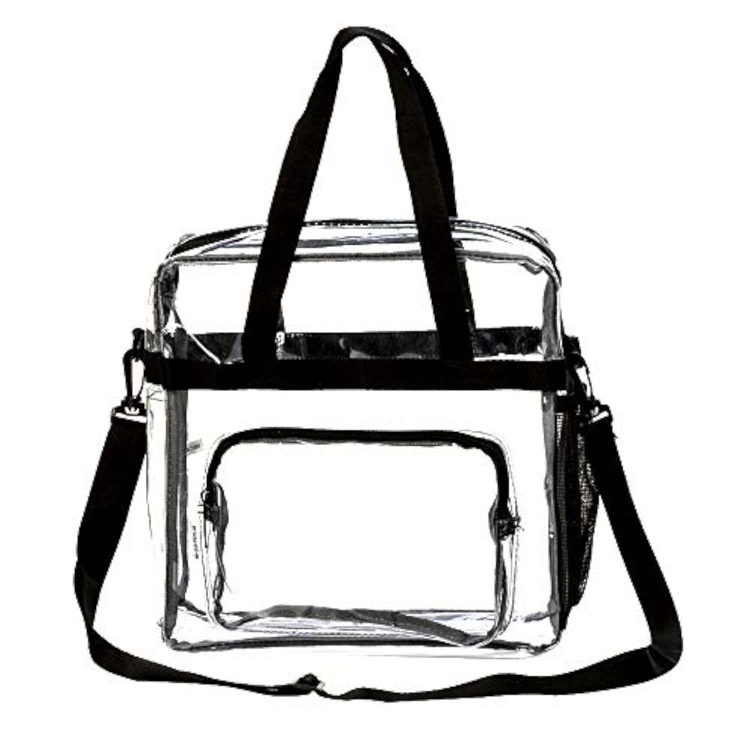 Clear bag for Stadium Events, Women's Top-Handle Bags for Concert Festival Work Large capacity transparent bag for carrying(black) — image 2