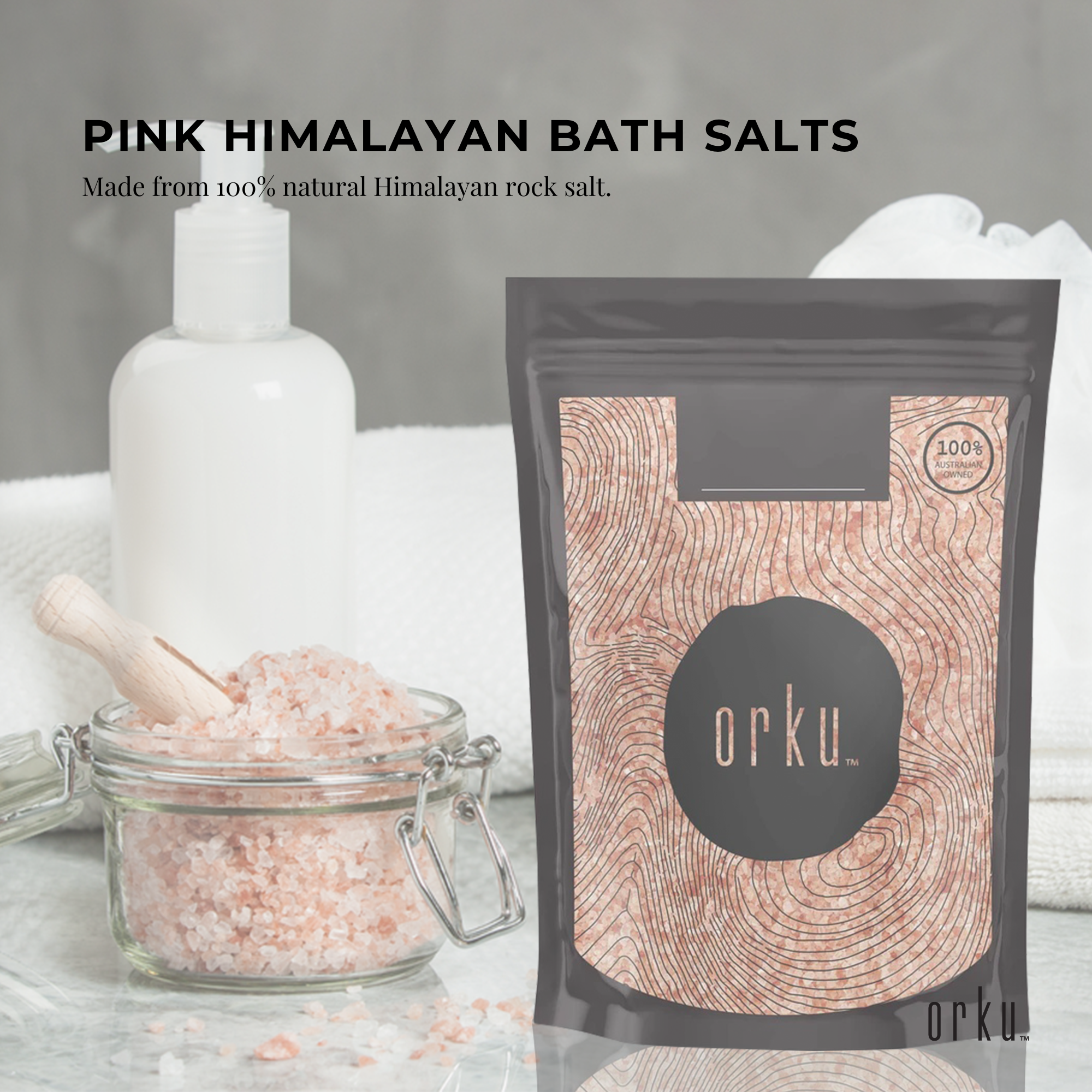 100g Pink Himalayan Bath Salts - Natural Crystal Rocks - Spa Therapy Body Scrub — image 3