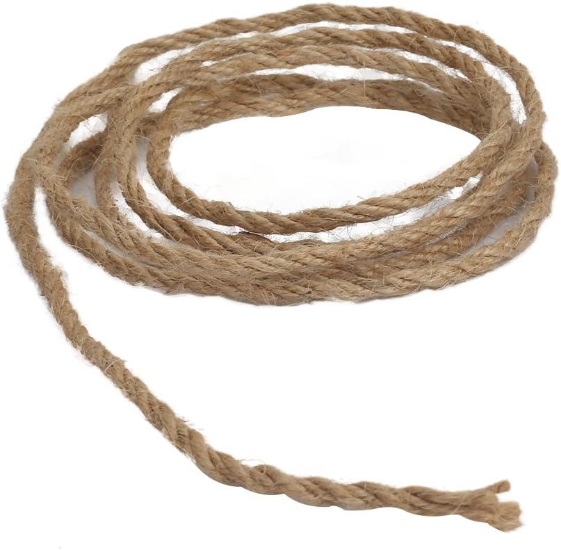 Strong Natural Jute Twine, 4mm Thick 66 Feet Long Jute String Rope Roll for Garden, Arts & Crafts, Home Decor, Packaging — image 4