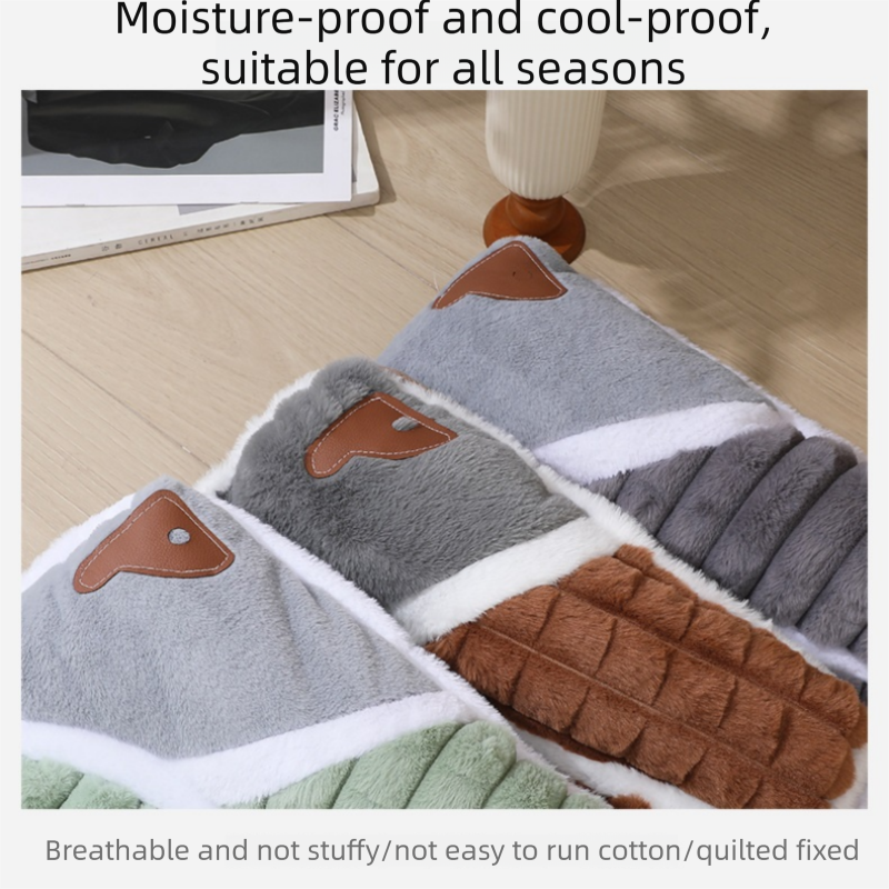 Grey S size Luxury Plush Pet Sleeping Mat, Thickened Warm Pet Bed Cushion for Dogs and Cats, Soft Fabric Pet Sofa Pad with Non-Slip Waterproof Base — image 6