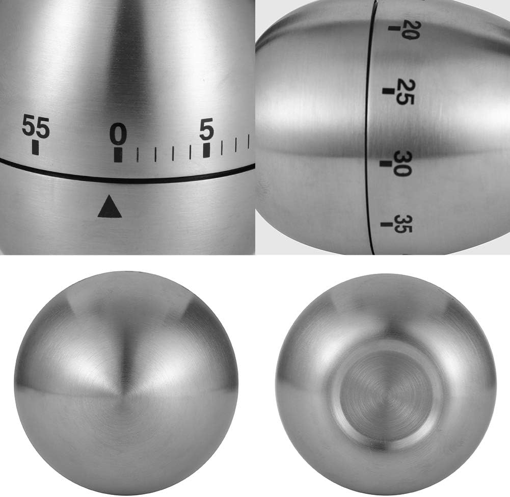 Egg Timer, Classic Egg Shaped Cooking and Baking Countdown Alarm, Manual Mechanical Timer with Loud Alarm for Kids Elderly, Home Use Kitchen Cooking Timer 0-60 — image 6