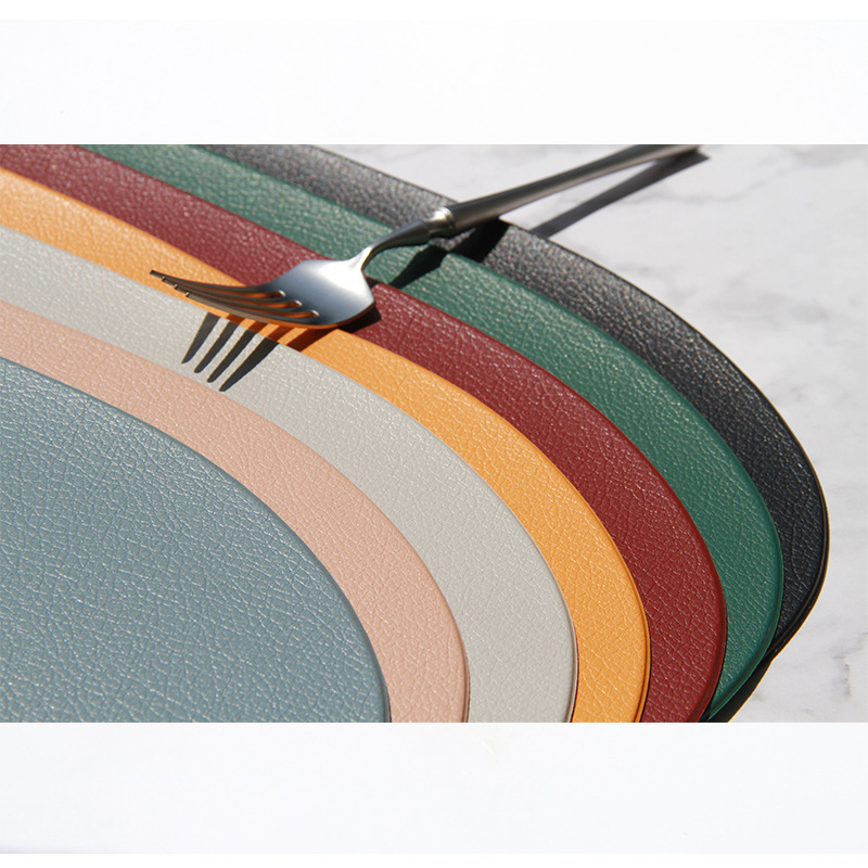 4 Pcs Grey Nordic-Style PVC Leather Placemats Set of 4 - Waterproof, Heat-Resistant, and Oil-Proof Triangular Table Mats โ image 4