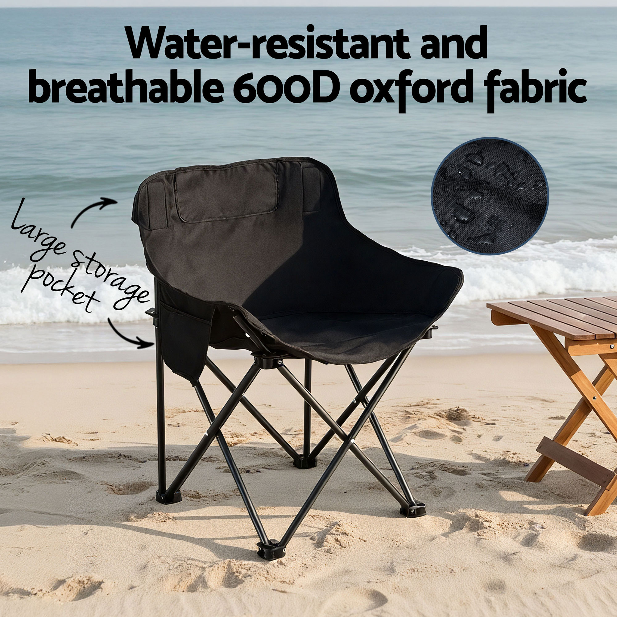Weisshorn 7pc Camping Table Chair Set Outdoor Folding Aluminium Portable Picnic — image 6