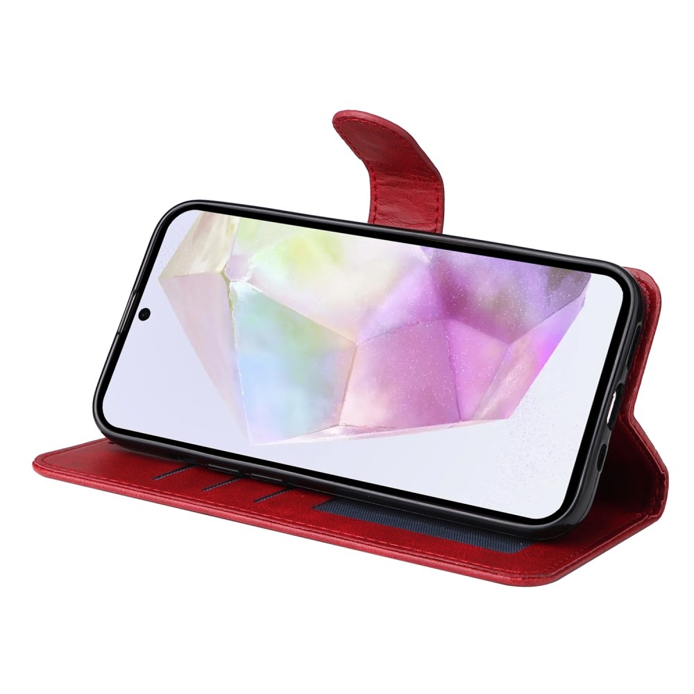 PU Leather Wallet Case Compatible with Samsung A56 5G - More Colors Available Red — image 4