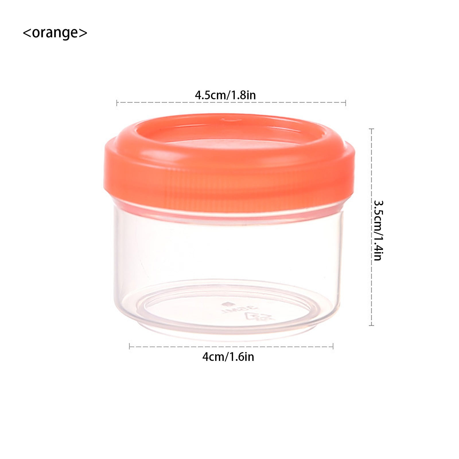4 Pieces Clear Plastic Storage Jars with Screw-On Lids, Wide-Mouth Refillable Containers for Candy, Beads, Lotion and Food, Orange โ image 2