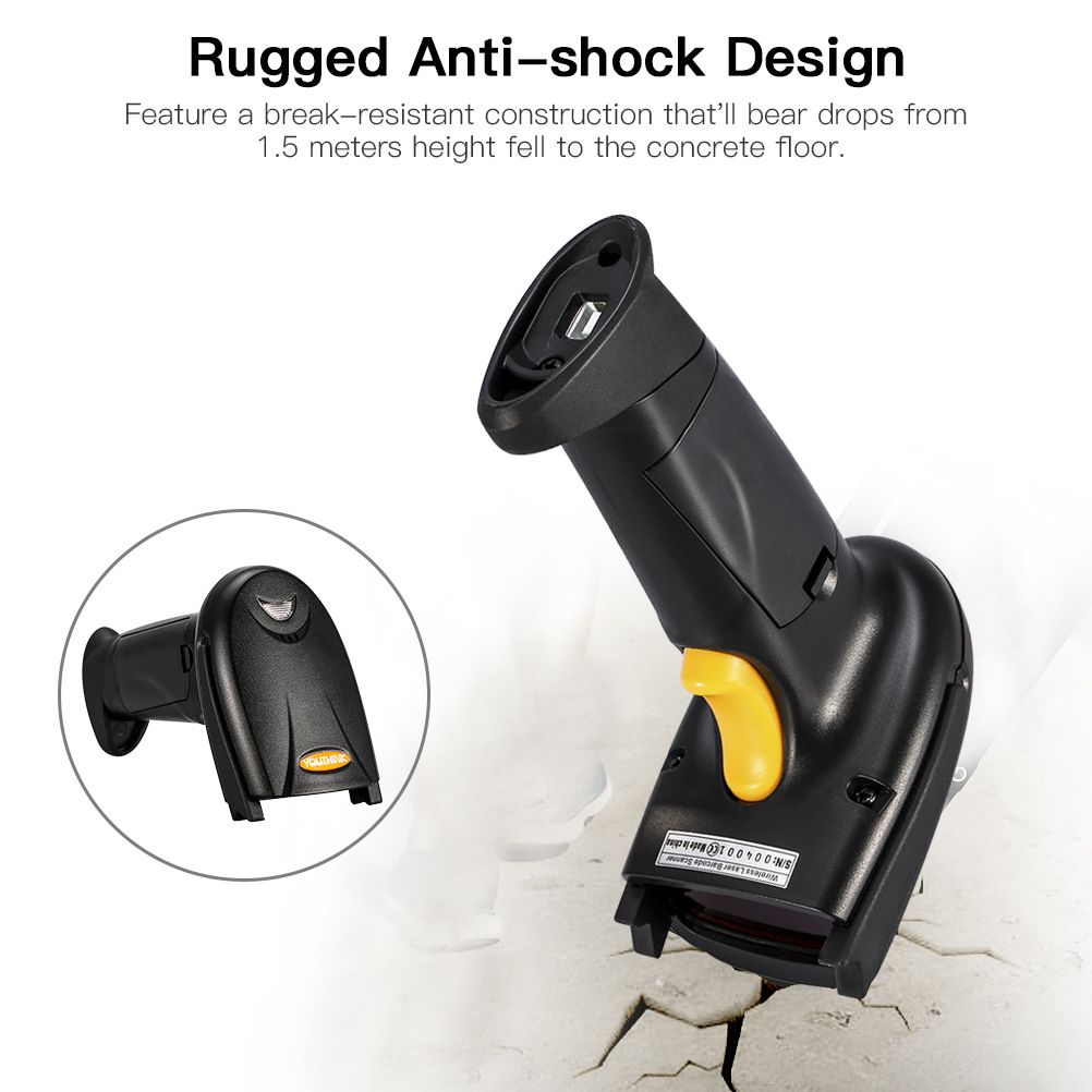 Wireless Barcode Reader Handheld Laser Barcode Reader Both Bluetooth / USB compatible Laser Sca โ image 6