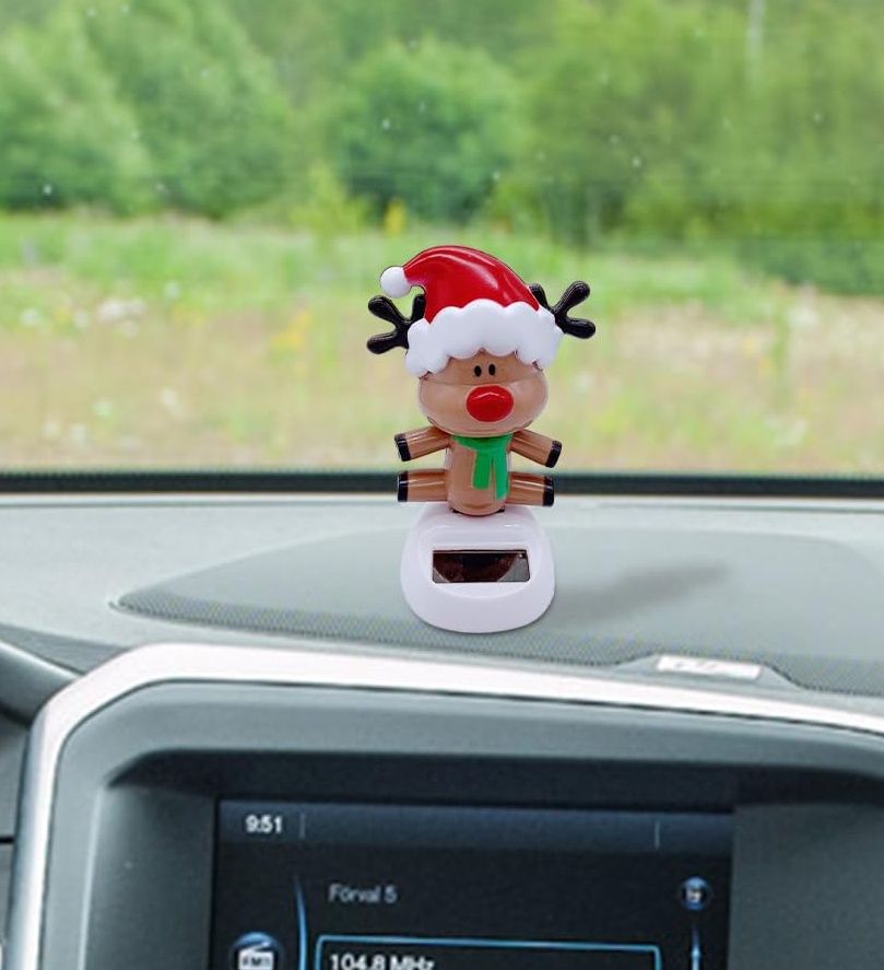 Christmas Solar Powered Dancing Toys, Solar Toys Dancing Ornaments, Elk Santa Snowman Penguin Solar Dancers Figurines — image 3