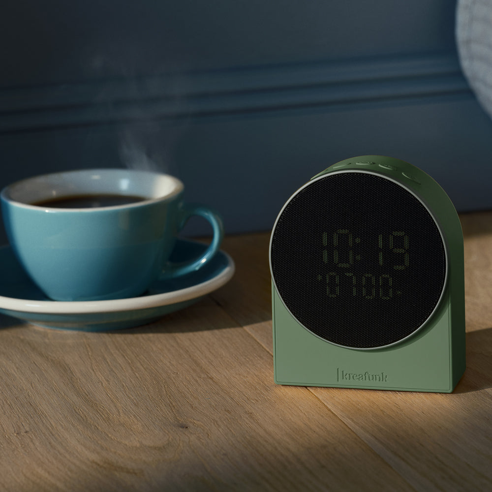 Kreafunk Ivy Alarm Clock W/ Bluetooth Speaker - Nordic Green — image 2