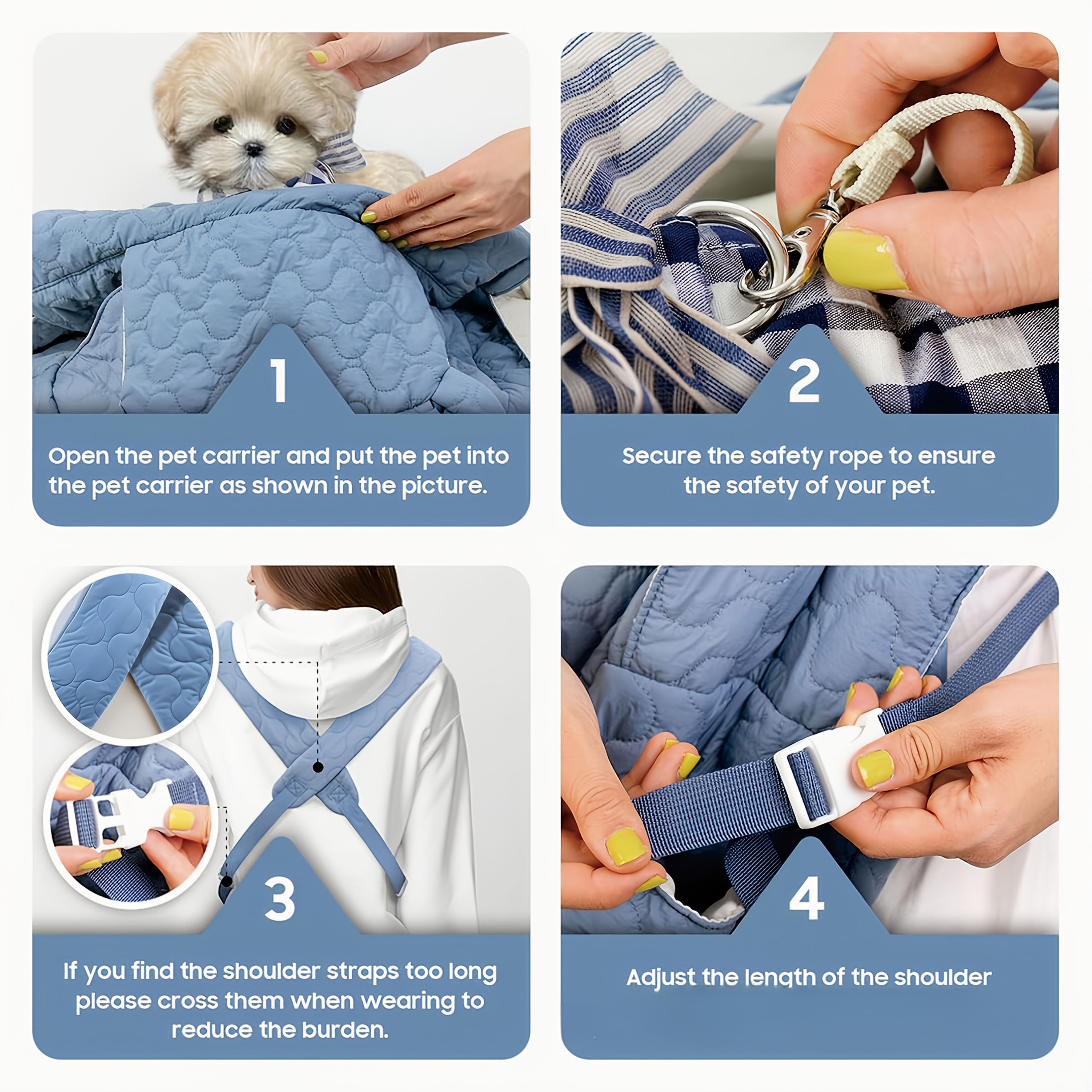 pet carrier vest -Blue — image 5