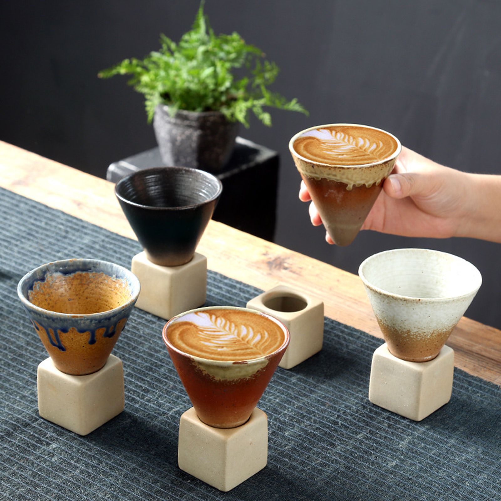 200mL Japanese Pottery Mug Coffee Mug Latte Cup with Base Ceramic Mug — image 6